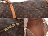Louis Vuitton Monogram Keepall 60 Brown M41422 Men's Women's Genuine Leather Boston Bag B Rank LOUIS VUITTON Used Ginzo
