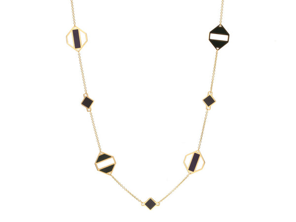 TIFFANY & Co. Tiffany Enamel Charm Long Necklace Unisex K18YG/Enamel Necklace A Rank Used Ginzo
