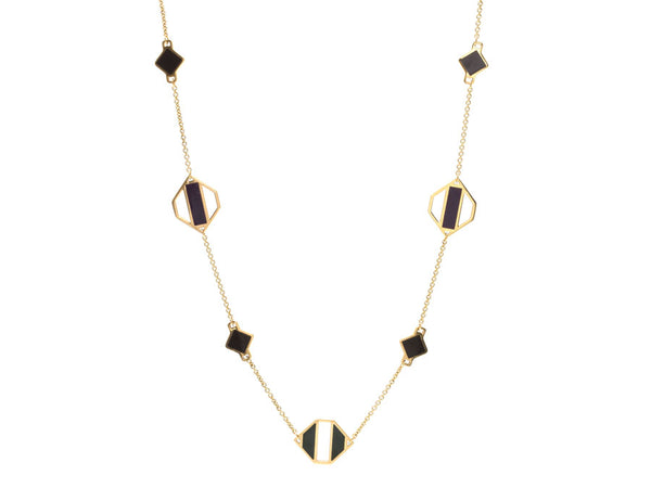 TIFFANY & Co. Tiffany Enamel Charm Long Necklace Unisex K18YG/Enamel Necklace A Rank Used Ginzo