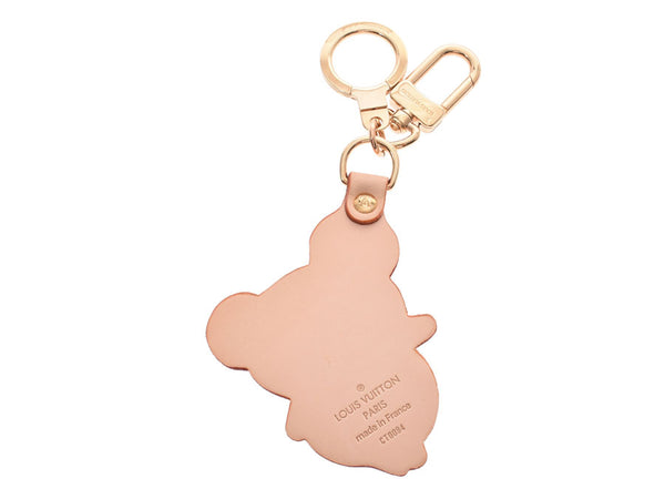 Limited Takashi Murakami M62637 Lady's soft leather key ring charm of the 150th anniversary of ルイヴィトンポルトクレパンダ-free beautiful article LOUIS VUITTON used silver storehouse