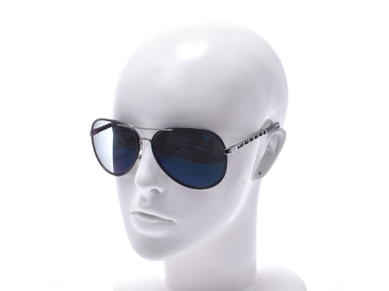 Chanel Sunglasses Blue 4219-Q Men's Ladies A Rank CHANEL Box Case