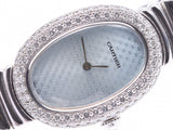 卡地亚（Cartier）卡地亚（Cartier）Beniwar Double Diamond Bezel Ladies WG手表石英蓝色表盘排名二手Ginzo