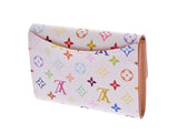 Louis Vuitton, multicolor Port-Mooney, Congee, White M60006, Ladies, leather, coin, coin, A rank, LOUIS, VUITTON, used in silver.