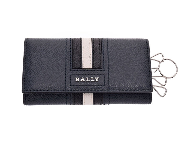 バリー 4連キーケース ネイビー系 メンズ レザー 未使用 美品 BALLY 箱