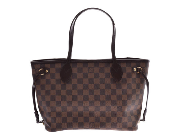 Louis Vuitton Damier Neverfull PM Brown N51109 Old Model Ladies Leather Handbag A Rank LOUIS VUITTON Used Ginzo
