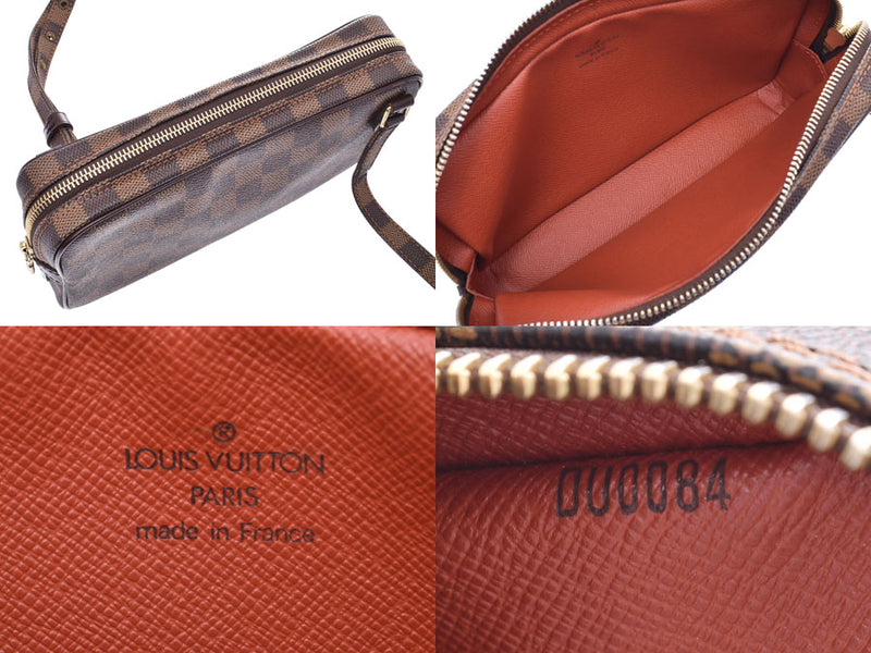 Louis Vuitton Damiere Marley Bandriere SP Order Brown N51828 Women's Genuine Leather Shoulder Bag A Rank LOUIS VUITTON Used Ginzo