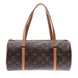 30 14145 Louis Vuitton papillon brown Lady's monogram canvas handbag M51385 LOUIS VUITTON is used