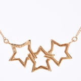 TIFFANY&Co. Tiffany Triple Star Necklace Ladies YG Necklace A Rank Used Ginzo