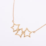 TIFFANY&Co. Tiffany Triple Star Necklace Ladies YG Necklace A Rank Used Ginzo