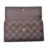 Louis Vuitton portage foolu international brown n61215 Unisex Damier canvas Long Wallet B