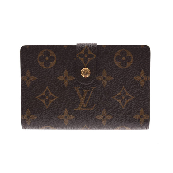 LOUIS VUITTON Louis Vuitton monogram wallet foie gras Viennois old-style brown M61674 ladies monogram canvas bi-fold wallet AB rank used silver jewelry