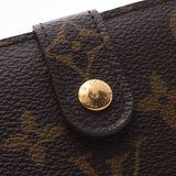 LOUIS VUITTON Louis Vuitton monogram wallet foie gras Viennois old-style brown M61674 ladies monogram canvas bi-fold wallet AB rank used silver jewelry