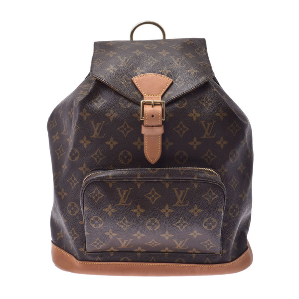 LOUIS VUITTON Louis Vuitton mon pickpocket GM monogram brown unisex monogram canvas rucksack day pack M51135 is used