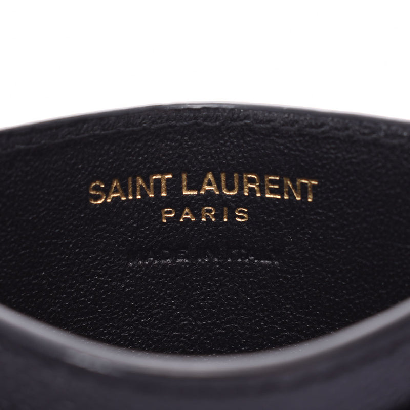 SAINT LAURENT圣罗兰卡套黑色金色金属零件中性皮革卡套二手货