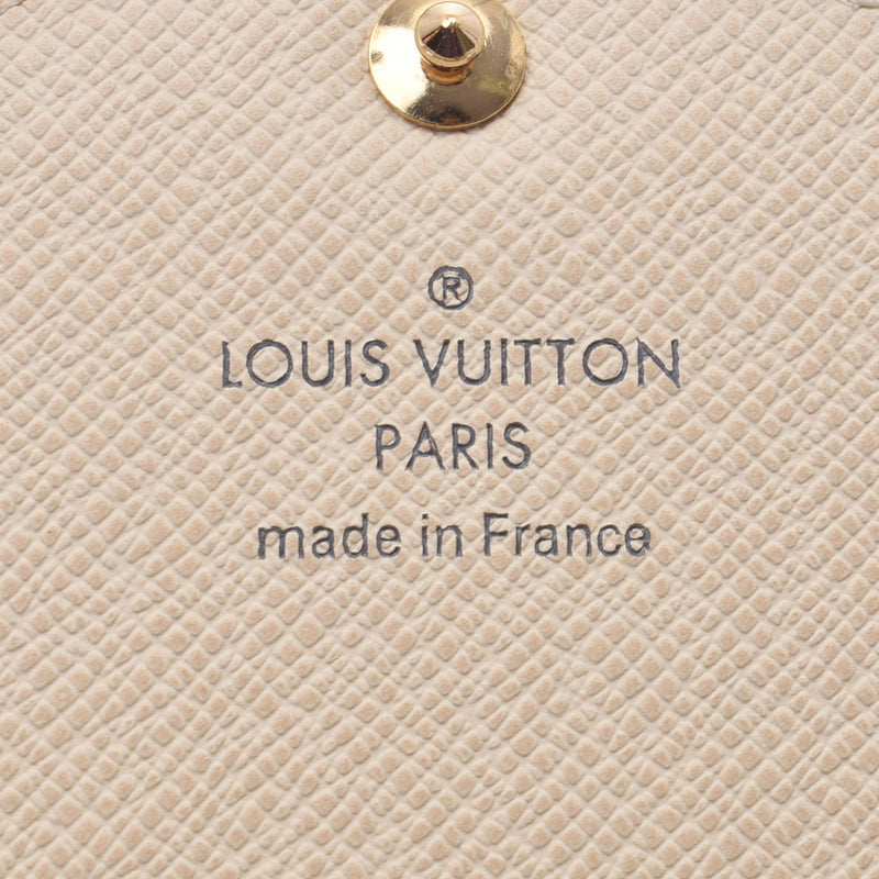 LOUIS VUITTON Louis Viton, Azur, Azur, Port-Fouil, Sara, Sara, Sara, white, white, canvas, red, canvas, Canvas long, purse, A-Rank, used silver.