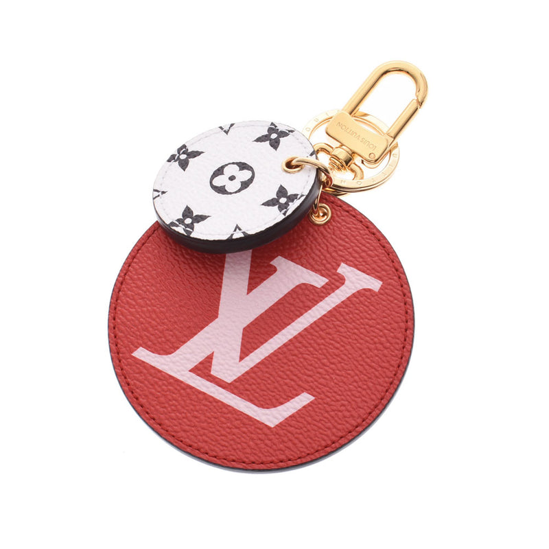 LOUIS VUITTON Louis Vuitton Monogram Giant Porto Cray Rustle Pink/Red/White M67847 Unisex Leather Keychain Unused Ginzo