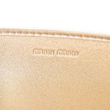 MIUMIU materase gold silver metal fittings 5DH002 ladies lambskin chain wallet unused silver warehouse