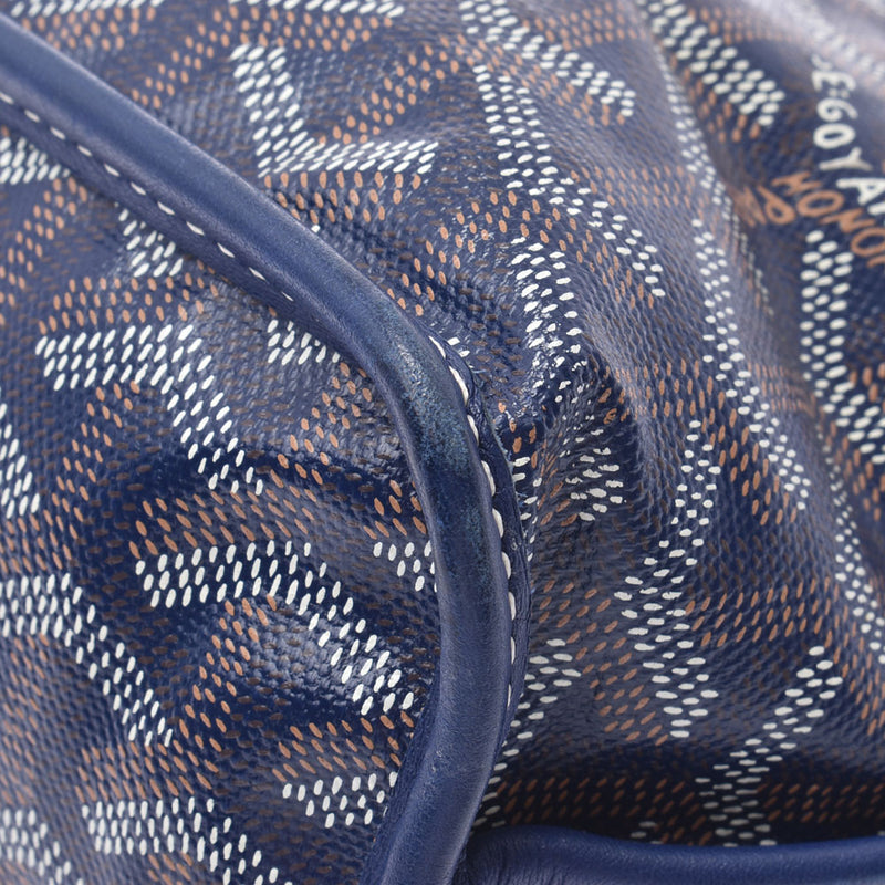 Goyal Anju Mini Reversible Herringbone Pattern/Navy Unisex Tote Bag GOYARD  Used – 銀蔵オンライン