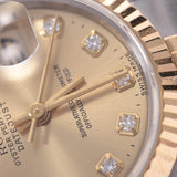 ROLEX Rolex Datejust 10P Diamond 69173G Ladies YG/SS Watch Automatic winding Champagne Dial AB Rank Used Ginzo