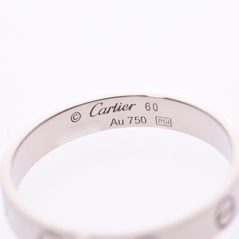 CARTIER カルティエ ミニラブリング #60 19.5号 ユニセックス K18WG リング・指輪 Aランク 中古 銀蔵