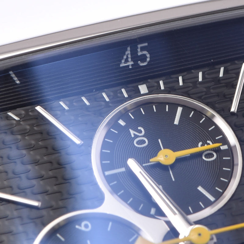Louis Vuitton speedy chronograph q212g Mens SS Watch automatic scroll black dial Silver