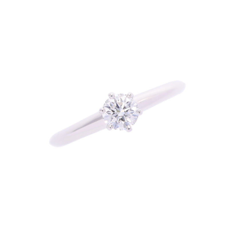 TIFFANY&Co. Tiffany solitaire ring diamond 0.39ct #10 10 Lady's Pt950 platinum ring, ring A rank used silver storehouse