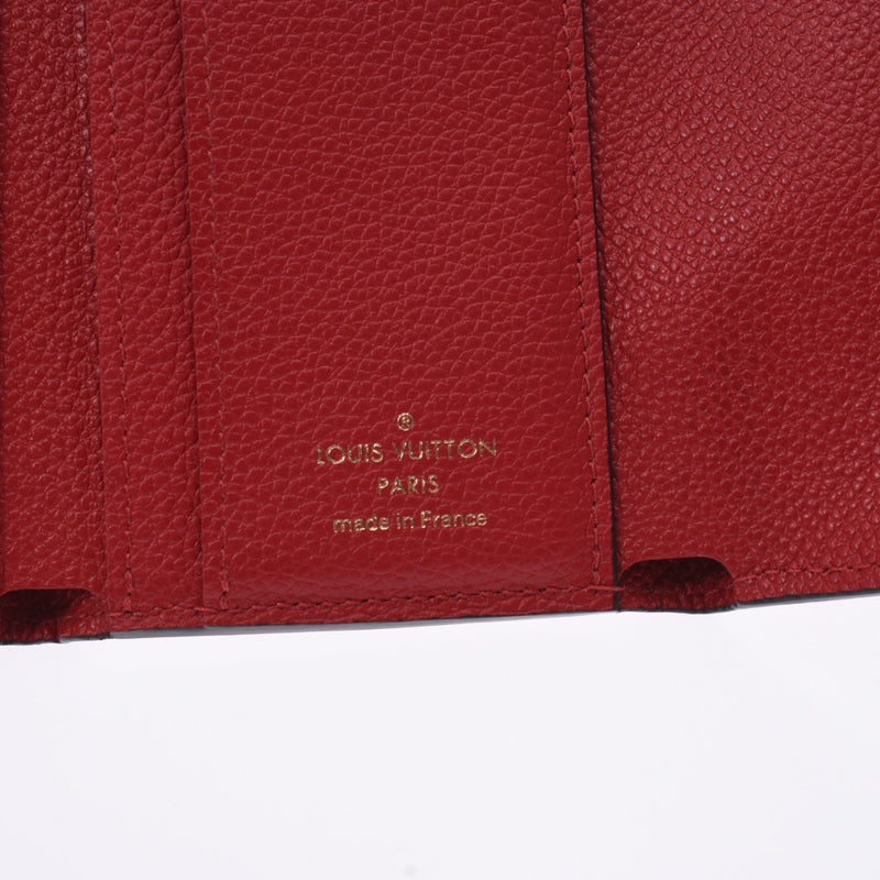 Louis Vuitton Monogram assorted patent feuille Zoe scarlet (MK) m58879 Unisex leather triple Wallet
