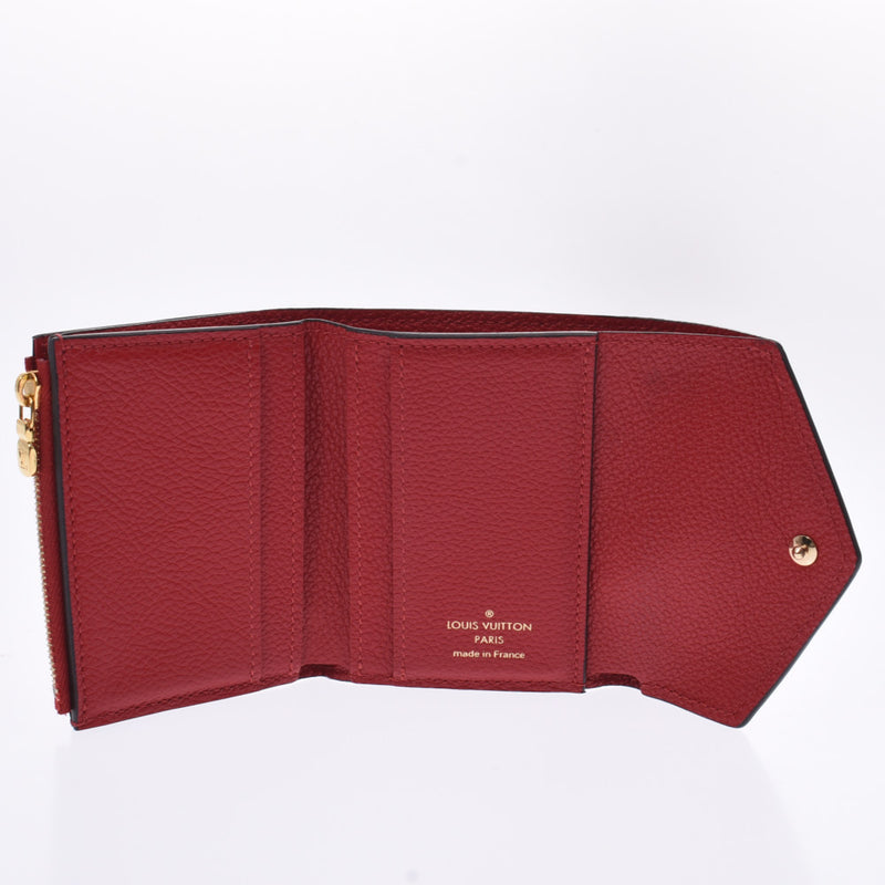 Louis Vuitton Monogram assorted patent feuille Zoe scarlet (MK) m58879 Unisex leather triple Wallet