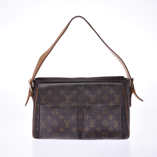 Louis Vuitton Monogram vivassi GM brown m51163 Womens Monogram canvas leather handbag