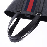 GUCCI Gucci GG Supreme Shelf, Black 495560 Unissex PVC/Leather Tot Bag AB Rankaidingyō Ginzō