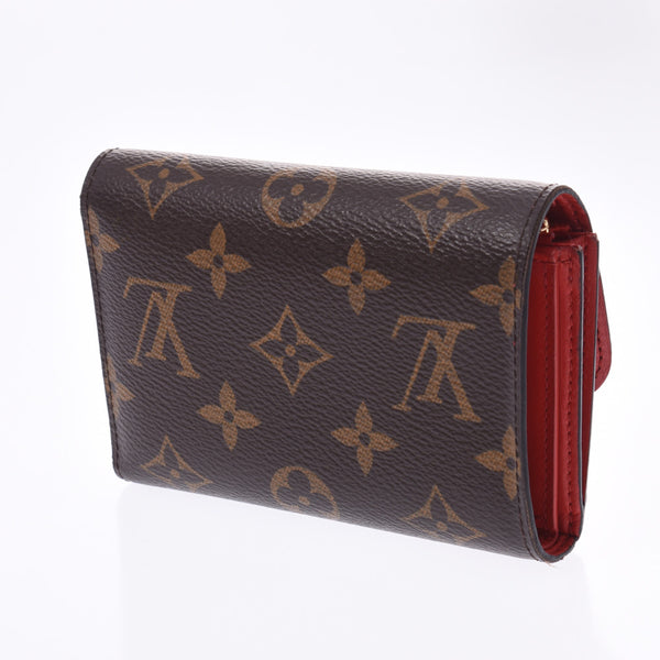 LOUIS VUITTON ルイヴィトン モノグラム ポルトフォイユ フラワー コンパクト コクリコ M62567 レディース 三つ折り財布 Bランク 中古 銀蔵