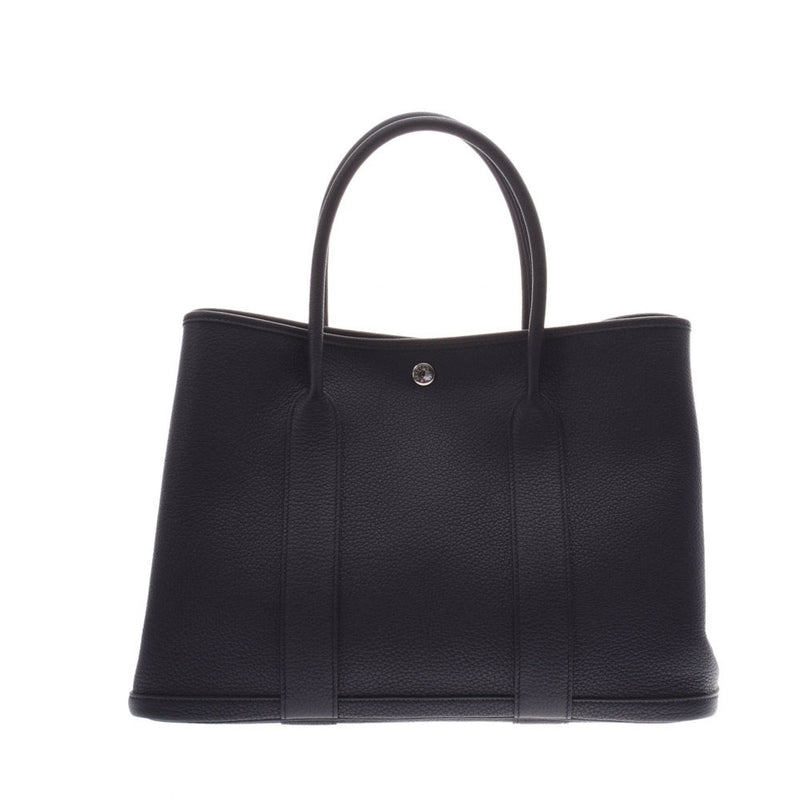 Hermes garden party bag black 05p01sx012009leather Hermes garden bag