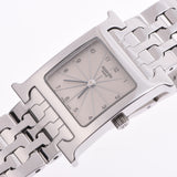 HERMES Lambsis HH1.210 Ladies SS Watch Quartz White Dial A Rank Used Ginzo