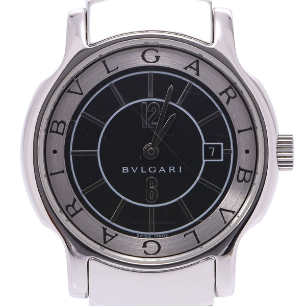 Bvlgari burlesque 29st29s Ladies SS Watch quartz black dial ab