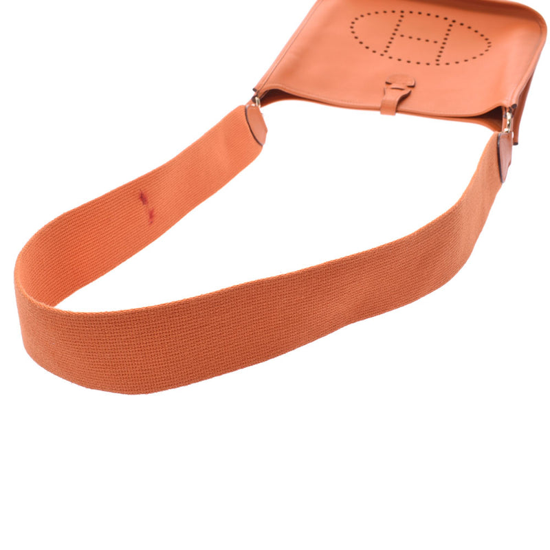 Hermes Evelyn 2pm Orange Gold Stud Earrings Unisex VO Epson shoulder bag