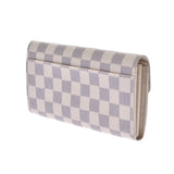 LOUIS VUITTON路易威登Damier Azur Portofeuille Sarah White N63208中性钱包未使用的Ginzo