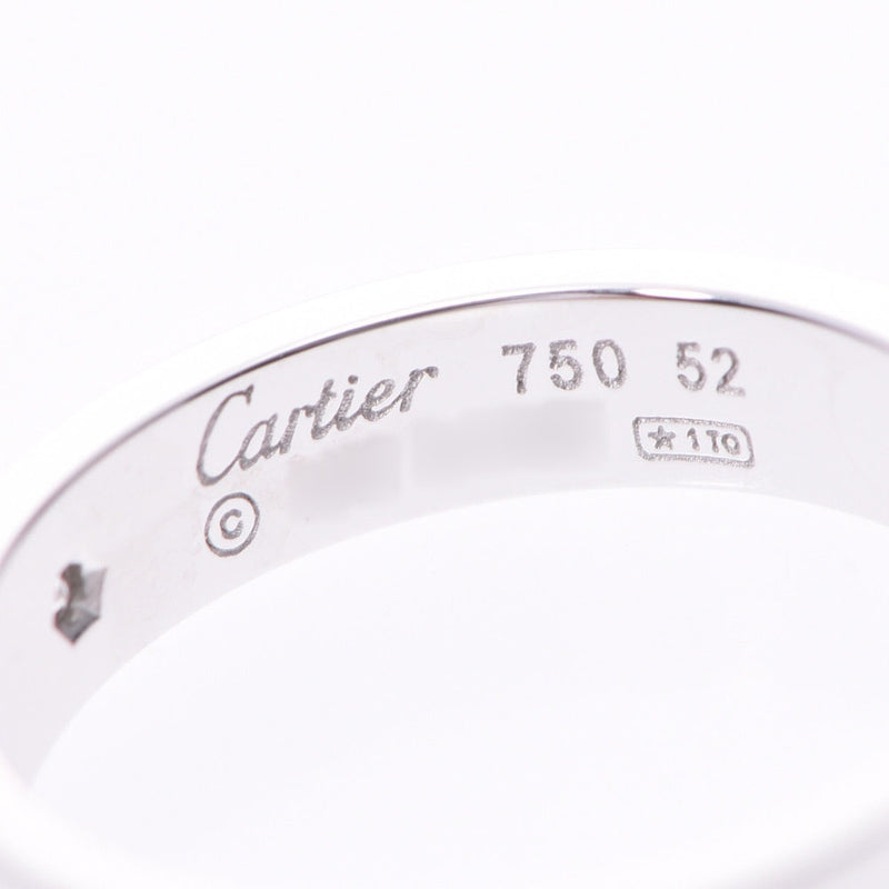 CARTIER Cartier Mini-Ravling 1P Diamond #52 12 Unissex K18WG Ringyin A Rank Used Silver