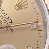 ROLEX Rolex date just 10P diamond 16233G men YG/SS watch self-winding watch champagne clockface A rank used silver storehouse