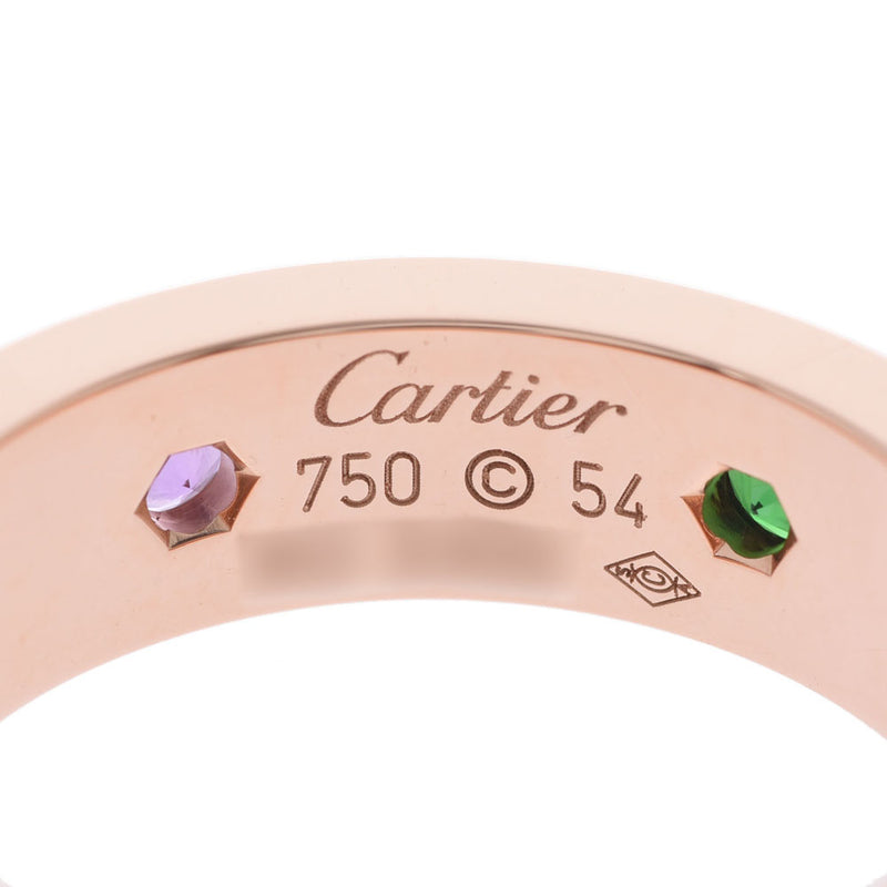 CARTIER love ring multi stone #54 unisex K18PG ring / ring A rank used Ginzo