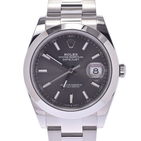 ROLEX Rolex Datejust 41 126300 Men's SS Watch Automatic winding Gray Dial A rank used Ginzo