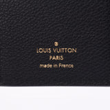 LOUIS VUITTON Monogram Amplant Portofeuil Victorine黑色（黑色）M64060中性皮革三折钱包A Rank Used Ginzo