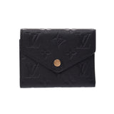 Three LOUIS VUITTON ルイヴィトンモノグラムアンプラントポルトフォイユヴィクトリーヌノワール (black) M64060 unisex leather fold wallet A rank used silver storehouse