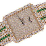 PIAGET Piaget 94541C627 Ladies K18YG / Diamond / Emerald Watch Manual winding Diamond dial A rank Used Ginzo