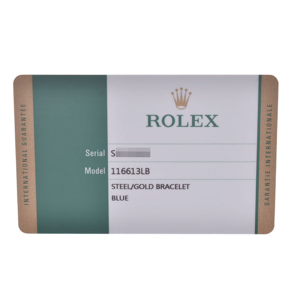 【Cash special price】 ROLEX Rolex Submarina 116613LB Men's SS / YG Watch Automatic Roll Blue Character A-Rank Used Sinkjo