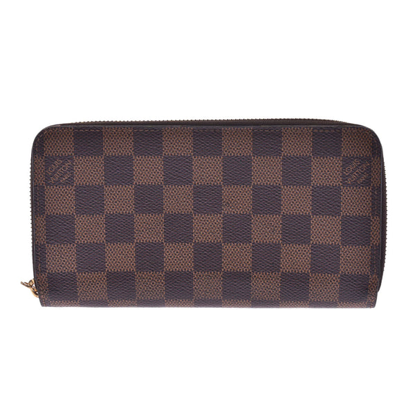 LOUIS VUITTON Louis Vuitton Damier Zippy Wallet Brown N41661 Unisex Damier Canvas Long Wallet B Rank Used Ginzo