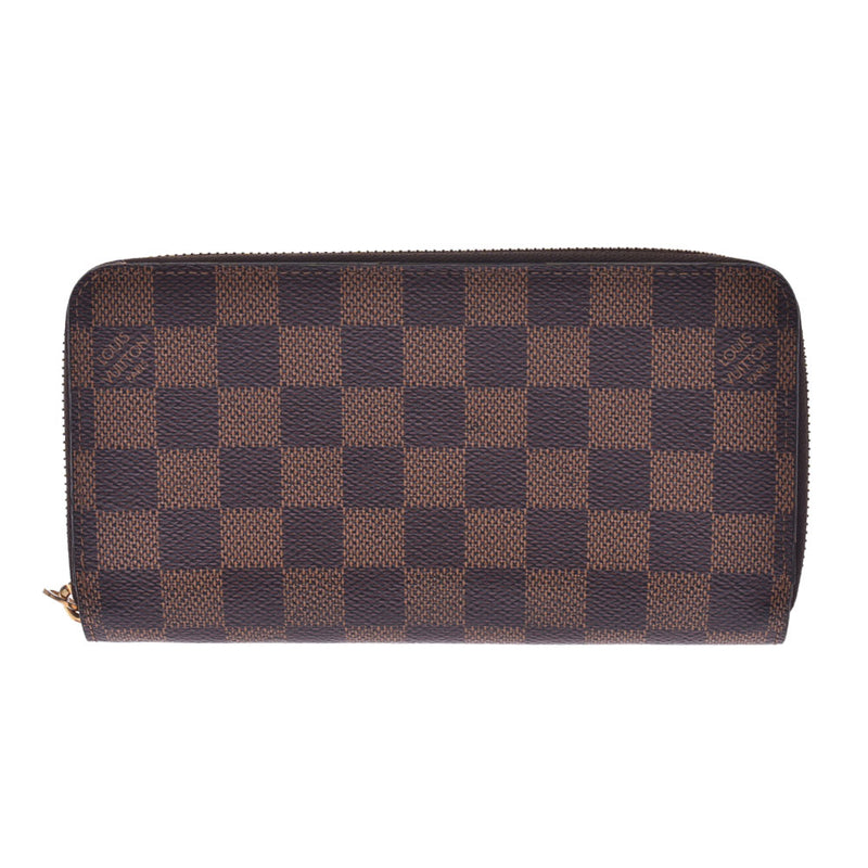 LOUIS VUITTON Louis Vuitton Damier Zippy Wallet Brown N41661 Unisex Damier Canvas Long Wallet B Rank Used Ginzo