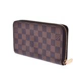 LOUIS VUITTON Louis Vuitton Damier Zippy Wallet Brown N41661 Unisex Damier Canvas Long Wallet B Rank Used Ginzo