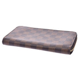 LOUIS VUITTON Louis Vuitton Damier Zippy Wallet Brown N41661 Unisex Damier Canvas Long Wallet B Rank Used Ginzo