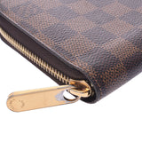 LOUIS VUITTON Louis Vuitton Damier Zippy Wallet Brown N41661 Unisex Damier Canvas Long Wallet B Rank Used Ginzo