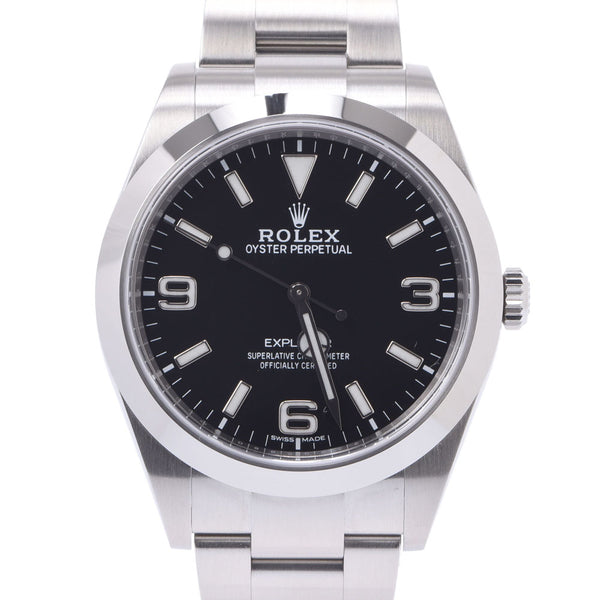 ROLEX Rolex Explorer 1 214270 Men's SS watch self-winding black dial unused Ginzo